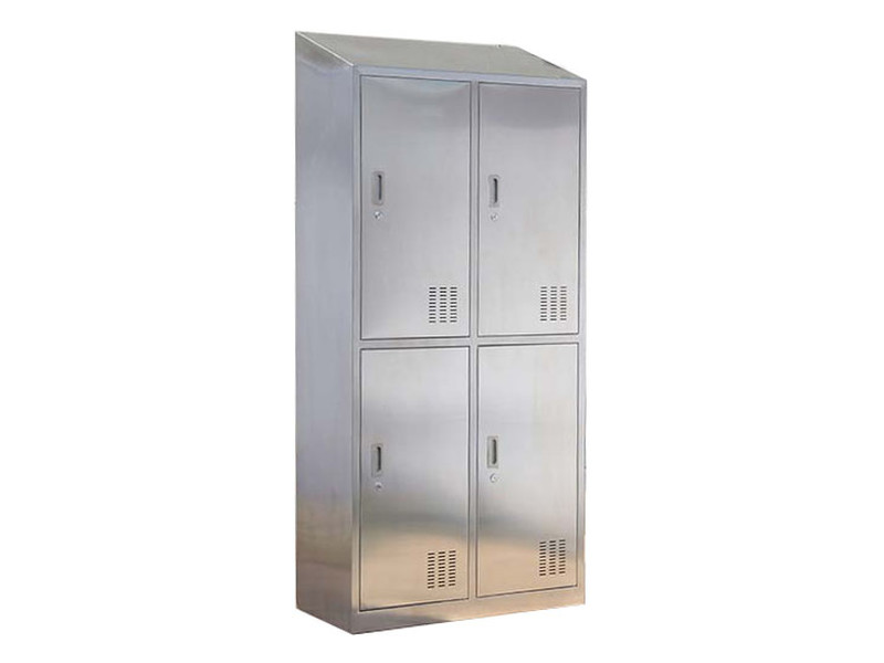 四門斜頂不銹鋼衣柜